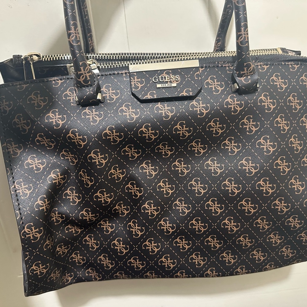 Guess Black and Brown Shoulder Bag